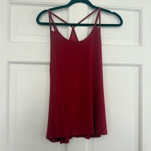 Strappy back red tank top XL